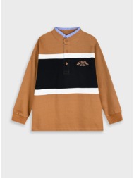 πικέ μακρυμάνικη μπλούζα | καμηλο