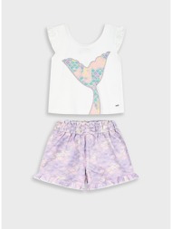 σετ μπλούζα με σορτς | lila iridescent