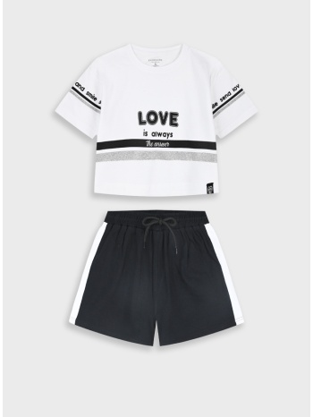σετ μπλούζα με σορτς | μαυρο