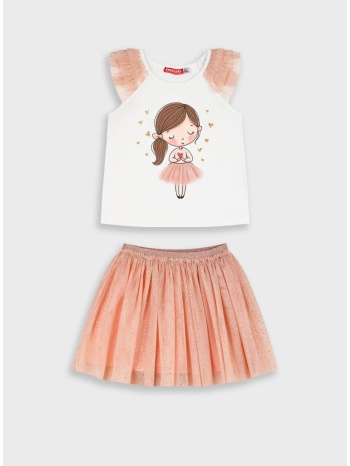 σετ μπλούζα με φούστα | ροζ