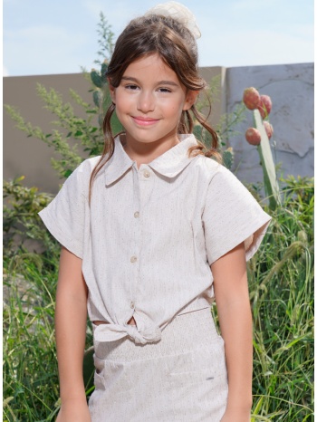 σετ πουκάμισο με σορτς | κρεμ