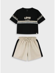 σετ μπλούζα με σορτς | βανιλια