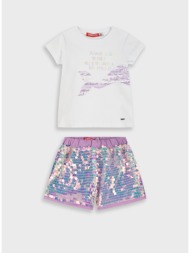 σετ μπλούζα με σορτς | lila iridescent