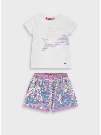 σετ μπλούζα με σορτς | lila iridescent