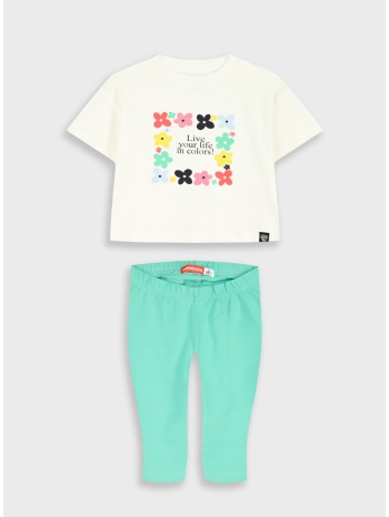 σετ μπλούζα με κολάν | aqua green