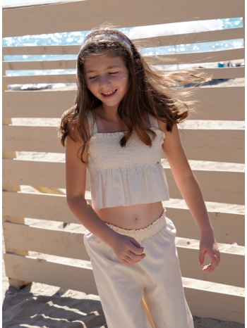 σετ τοπ με παντελόνα | βανιλια