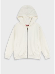 ζακέτα με κουκούλα | κρεμ