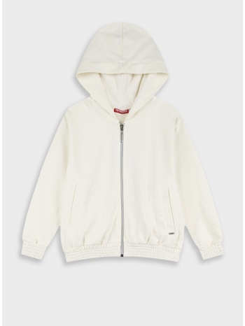 ζακέτα με κουκούλα | κρεμ