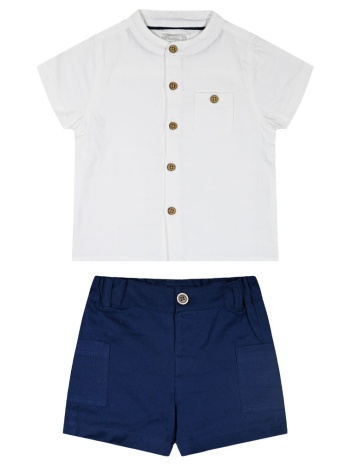 βρεφικό σετ 2 τεμάχια με κοντομάνικο πουκάμισο και σορτς