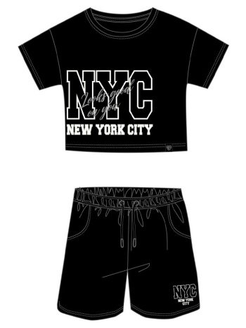 σετ μπλούζα με σορτς | μαυρο