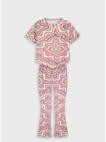 σετ μπλούζα με κολάν | allover fucshia