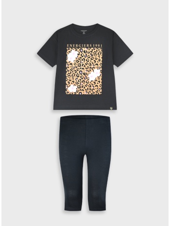 σετ μπλούζα με κολάν | μαυρο