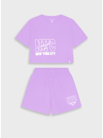 σετ μπλούζα με σορτς | λιλα