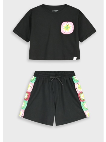 σετ μπλούζα με σορτς | μαυρο