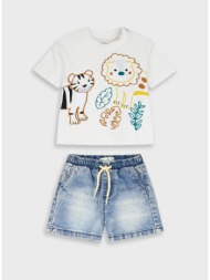 σετ μπλούζα με σορτς | μπλε τζην