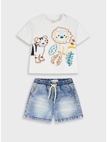 σετ μπλούζα με σορτς | μπλε τζην