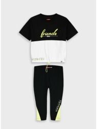 σετ μπλούζα με κολάν | μαυρο