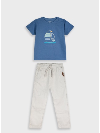 σετ με απλικέ | μπεζ