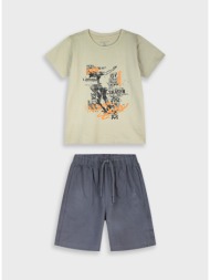 σετ με τύπωμα | ανθρακι