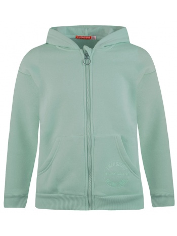 fleece ζακέτα energiers basic line με κουκούλα | μεντα