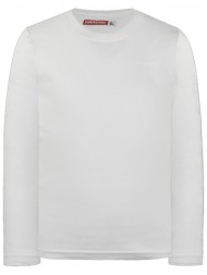 βαμβακερή μπλούζα με λαιμόκοψη energiers basic line για αγόρι | εκρου