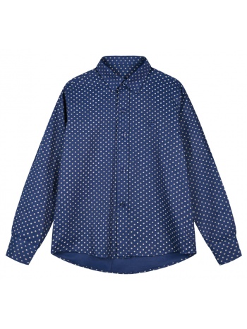 βαμβακερό πουκάμισο για αγόρι με allover τύπωμα | μαρεν