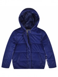γυαλιστερό μπουφάν καπιτονέ με κουκούλα για κορίτσι | μαρεν