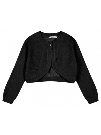 ζακέτα πλεκτή μπολερό για κορίτσι | μαυρο