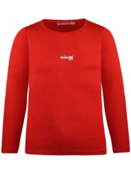 μονόχρωμη μπλούζα energiers basic line με γκλίτερ τύπωμα για κορίτσι | κοκκινο