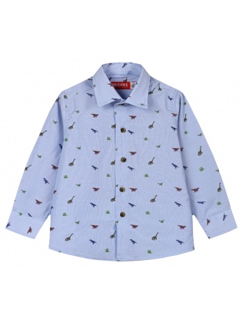 πουκάμισο ποπλίνα με allover τύπωμα για αγόρι | εμπριμε