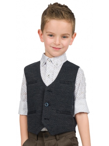 εκρού πουκάμισο εμπριμέ με εκρού κουμπιά για αγόρι.boutique