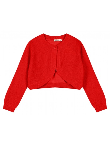 ζακέτα πλεκτή μπολερό για κορίτσι | κοκκινο