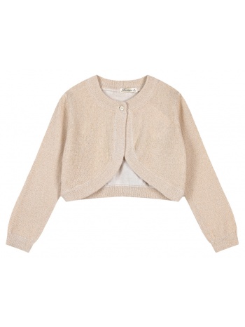 ζακέτα πλεκτή μπολερό για κορίτσι | χρυσο