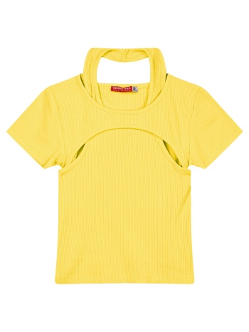 παιδική μπλούζα ριπ για κορίτσι | κιτρινο
