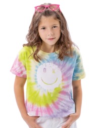 παιδική μπλούζα tie dye με τύπωμα για κορίτσι | πολυχρωμο
