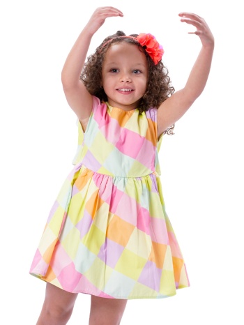 παιδικό πολύχρωμο καρό φόρεμα για κορίτσι | εμπριμε