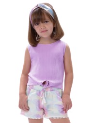 παιδικό σορτς tie dye για κορίτσι | πολυχρωμο