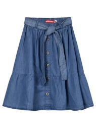 παιδική τζην φούστα μεσαίου μήκους για κορίτσι | μπλε τζην