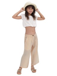 παιδική παντελόνα με πιέτες στην μέση για κορίτσι | βανιλια