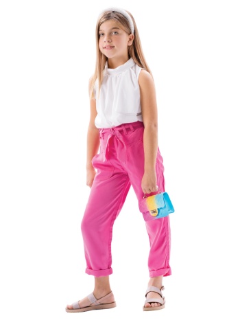 παιδικό παντελόνι με ζώνη για κορίτσι | φουξ
