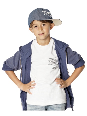 κοντομάνικη μπλούζα με τύπωμα για αγόρι | λευκο