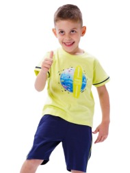 παιδικό μακό σετ 2 τεμάχια με τύπωμα στην μπλούζα για αγόρι | μαρεν
