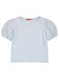 παιδική μπλούζα με φουσκωτά μακίκια κεντημένα για κορίτσι | sky way