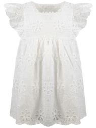 δαντελένιο φόρεμα με βολάν για κορίτσι για επίσημες εμφανίσεις | λευκο