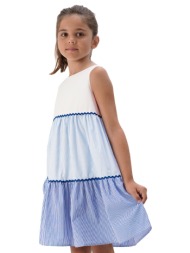 παιδικό αμάνικο ριγέ φόρεμα για κορίτσι | λευκο