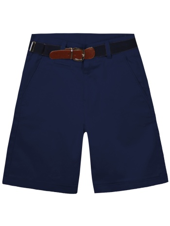 μονόχρωμη βερμούδα με ζώνη για αγόρι για επίσημες