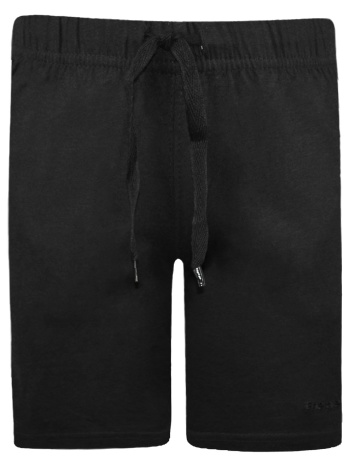 βερμούδα μακό με λάστιχο στη μέση | μαυρο