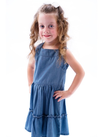 παιδικό αμάνικο τζην φόρεμα για κορίτσι | blue dream