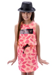 παιδικό αμάνικο εμπριμέ φόρεμα με τύπωμα για κορίτσι | εμπριμε