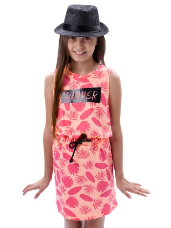 παιδικό αμάνικο εμπριμέ φόρεμα με τύπωμα για κορίτσι |